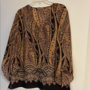 Brown Paisley Blouse 👜